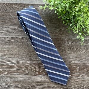 Calvin Klein Big Boy Tie Classic Navy Blue Striped